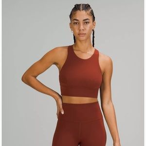 Lulu lemon date brown Wunder Train Longline Bra NWT